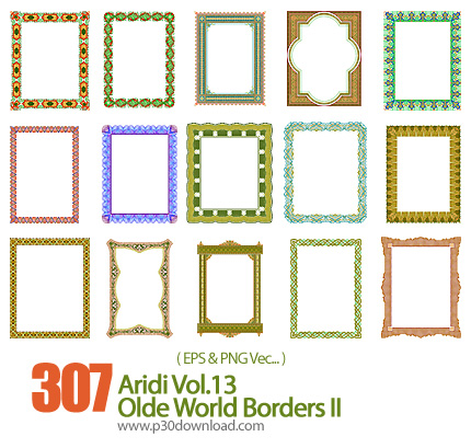دانلود اریدی وکتور قاب و حاشیه - Aridi Vol.13 Olde World Borders II