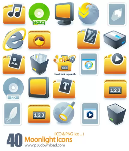 دانلود آیکون های متنوع - Moonlight Icons 