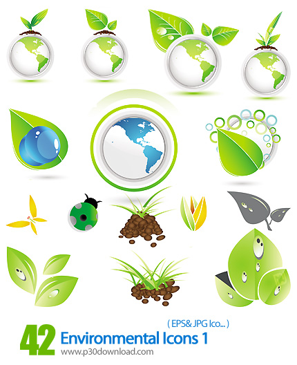 دانلود آیکون های محیط زیست - Environmental Icons 01  