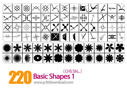 دانلود اشکال فتوشاپ: اشکال متنوع - Basic Shapes 01