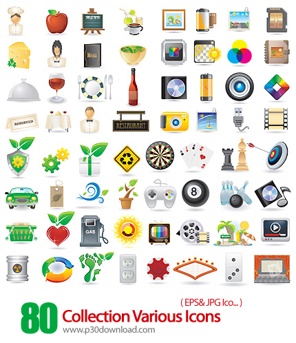 دانلود آیکون های گوناگون - Collection Various Icons  