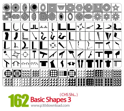 دانلود اشکال فتوشاپ: اشکال متنوع - Basic Shapes 03