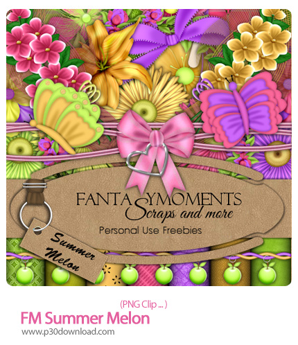 دانلود کلیپ آرت تابستان، بافت، عناصر طراحی - FM Summer Melon   