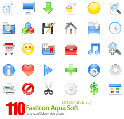 دانلود آیکون نرم افزار - FastIcon Aqua Soft