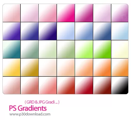 دانلود گرادینت فتوشاپ: گرادینت های فتوشاپ - PS Gradients 