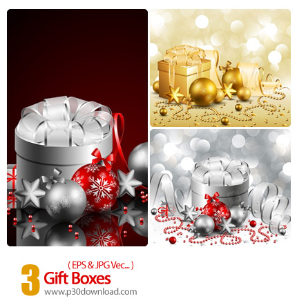دانلود وکتور جعبه هدیه - Gift Boxes 