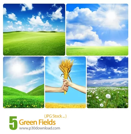 دانلود تصاویر بک گراند منظره، سبز رنگ - Green Fields  