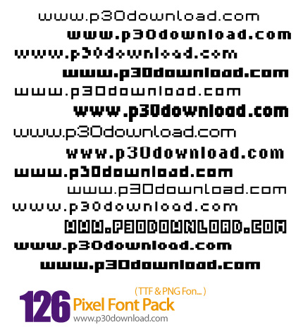 دانلود فونت پیکسلی - Pixel Font Pack 