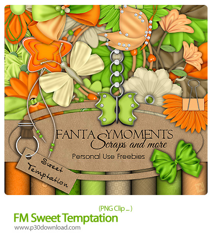 دانلود کلیپ آرت تزیینی، بافت، عناصر طراحی - FM Sweet Temptation   