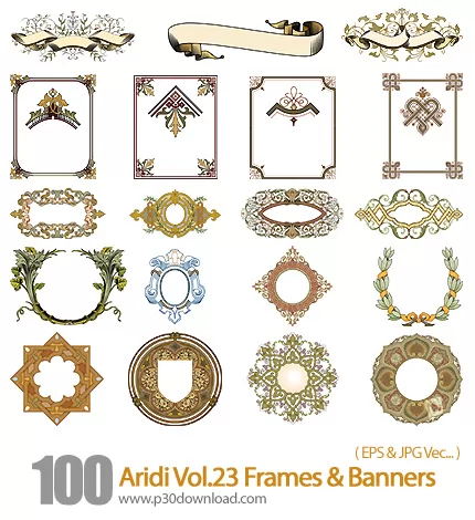 دانلود اریدی وکتور فرم و بنر - Aridi Vol.23 Frames & Banners     