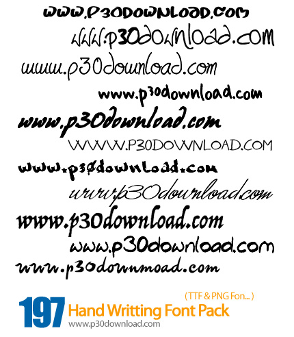 دانلود فونت های دست نویس انگلیسی - Hand Writting Font Pack