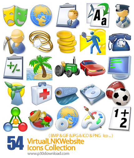 دانلود آیکون های وب سایت - VirtualLNKWebsite Icons Collection
