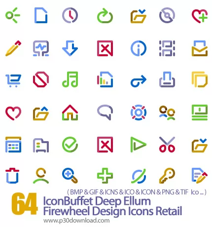 دانلود آیکون وب سایت - IconBuffet Deep Ellum Firewheel Design Icons Retail    