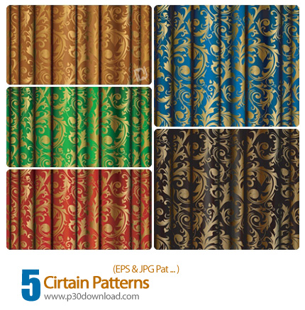 دانلود پترن های تزیینی طلایی - Cirtain Patterns    