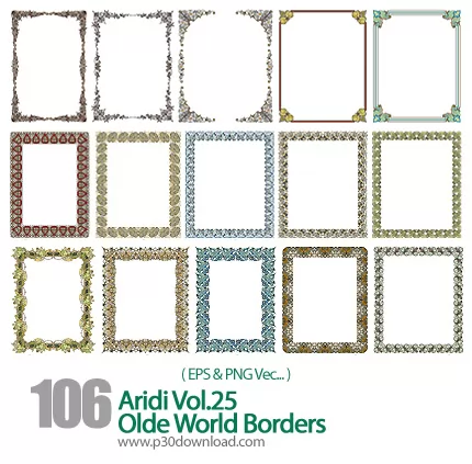 دانلود اریدی وکتور قاب و حاشیه - Aridi Vol.25 Olde World Borders     