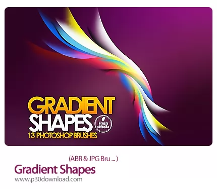 دانلود براش فتوشاپ: براش گرادینت - Gradient Shapes   