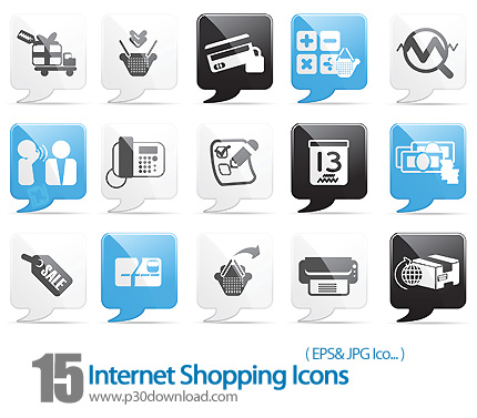 دانلود آیکون های خرید اینترنتی - Internet Shopping Icons   