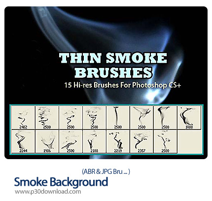 دانلود براش فتوشاپ: براش ایجاد بک گراند دود مانند - Smoke Background   