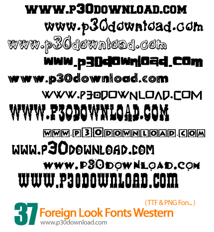 دانلود فونت های انگلیسی شبیه رسم الخط غربی - Foreign Look Fonts Western