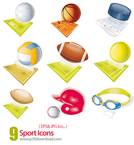 دانلود آیکون وکتور ورزشی - Sport Icons  
