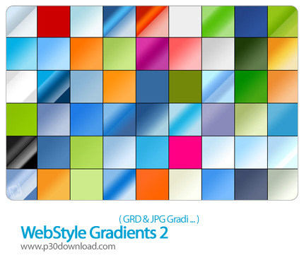 دانلود گرادینت فتوشاپ: گرادینت های وب سایت - WebStyle Gradients 02