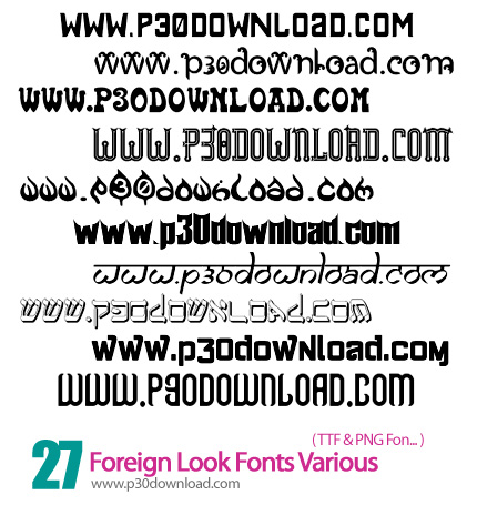 دانلود فونت های انگلیسی شبیه رسم الخط های مختلف - Foreign Look Fonts Various