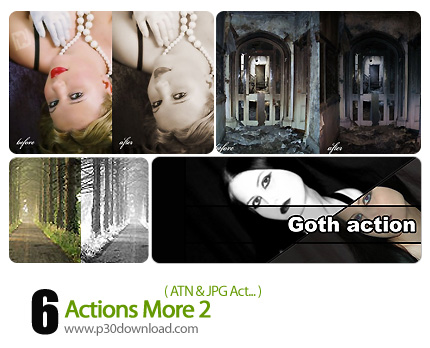 دانلود اکشن فتوشاپ: تبدیل تصویر رنگی به سیاه و سفید - Actions More 02
