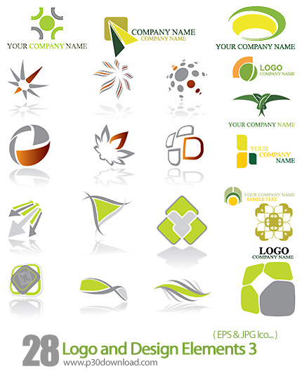 دانلود وکتور لوگو و عناصر طراحی - Logo and Design Elements 03  