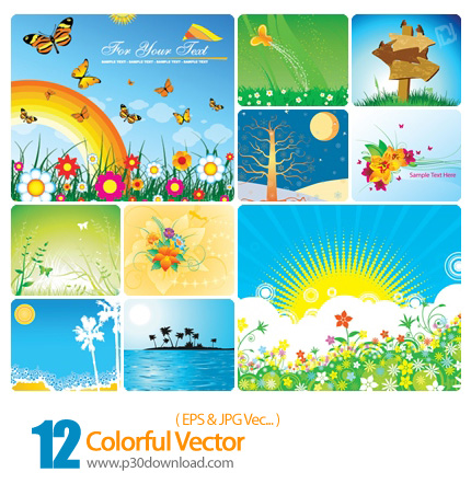 دانلود وکتور رنگی - Colorful Vector  