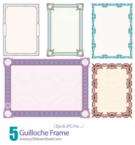 دانلود فرم وکتور تزیینی - Guilloche Frame