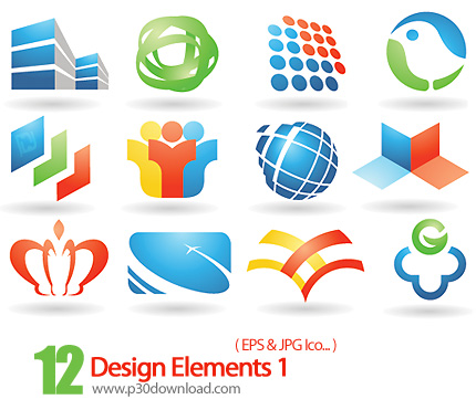 دانلود وکتور لوگو، عناصر طراحی - Design Elements 01  