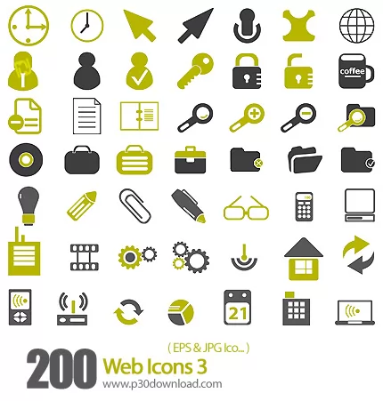 دانلود آیکون وکتور وب - Web Icons 03 