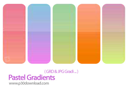 دانلود گرادینت فتوشاپ: گرادینت های پاستلی - Pastel Gradients