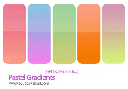دانلود گرادینت فتوشاپ: گرادینت های پاستلی - Pastel Gradients