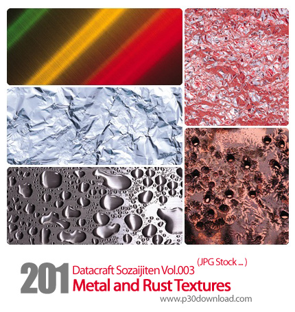 دانلود مجموعه عکس های بافت فلز و زنگ زدگی - Datacraft Sozaijiten Vol.003 Metal and Rust Textures