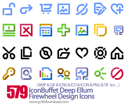 دانلود آیکون متنوع - IconBuffet Deep Ellum Firewheel Design Icons    