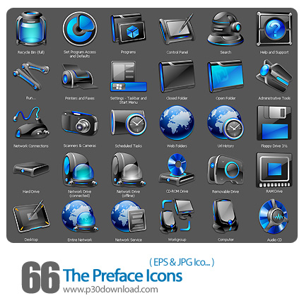 دانلود آیکون وکتور کامپیوتر - The Preface Icons 