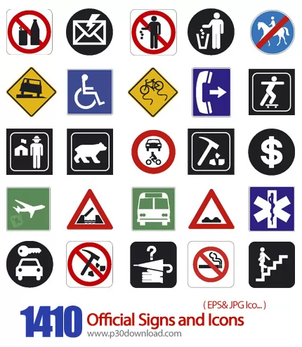 دانلود آیکون و علائم رسمی - Official Signs and Icons 