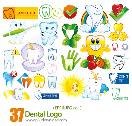 دانلود وکتور لوگوی دندان - Dental Logo 