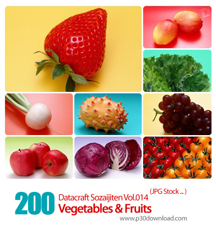 دانلود مجموعه عکس های سبزیجات و میوه جات - Datacraft Sozaijiten Vol.014 Vegetables & Fruits