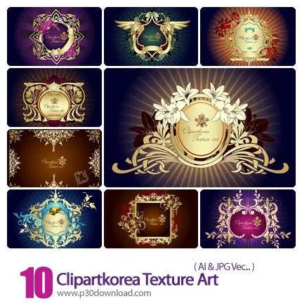 دانلود وکتور تزیینی - Clipartkorea Texture Art