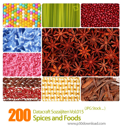 دانلود مجموعه عکس های ادویه و غذا - Datacraft Sozaijiten Vol.015 Spices and Foods