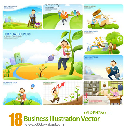 دانلود وکتور تجاری - Business Illustration Vector