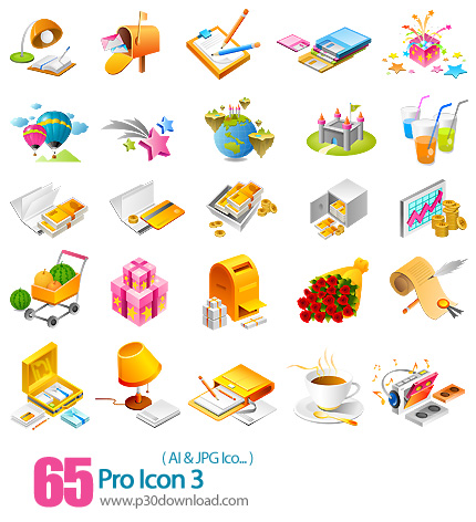 دانلود آیکون وکتور متنوع - Pro Icon 03 