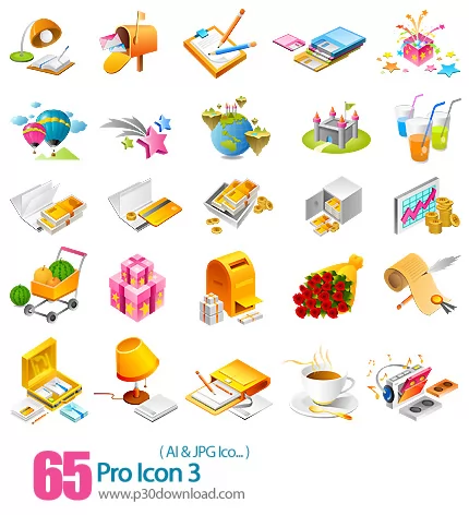 دانلود آیکون وکتور متنوع Pro Icon 03