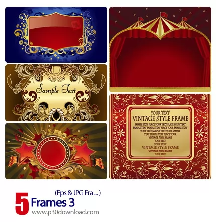 دانلود فرم وکتور تزیینی - Frames 03