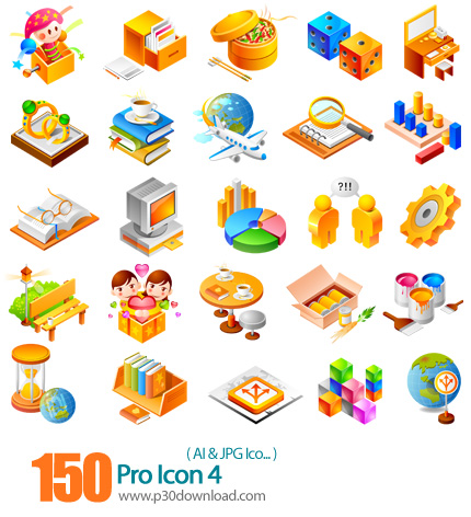 دانلود آیکون وکتور متنوع - Pro Icon 04 