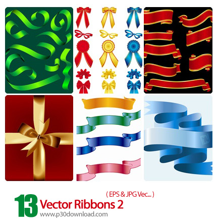 دانلود وکتور روبان - Vector Ribbons 02
