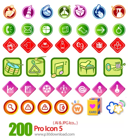 دانلود آیکون وکتور متنوع Pro Icon 05