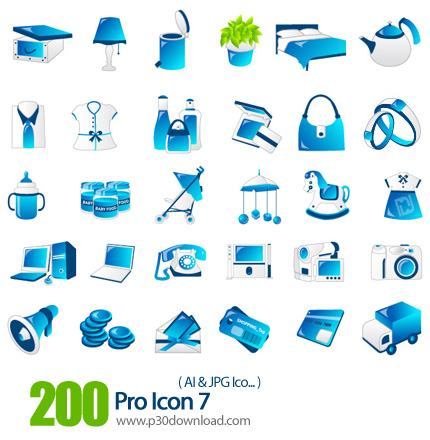 دانلود آیکون وکتور متنوع - Pro Icon 07 